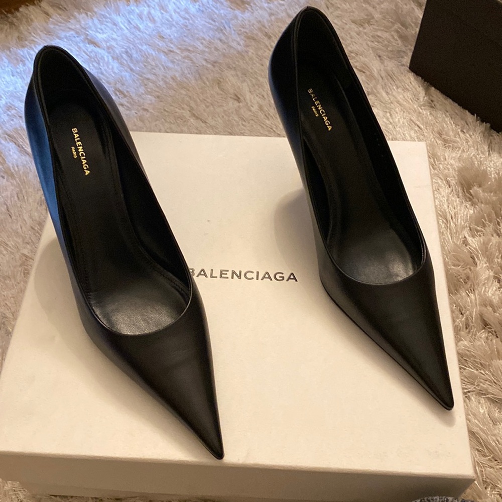Balenciaga Knife leather heels black size  37.5